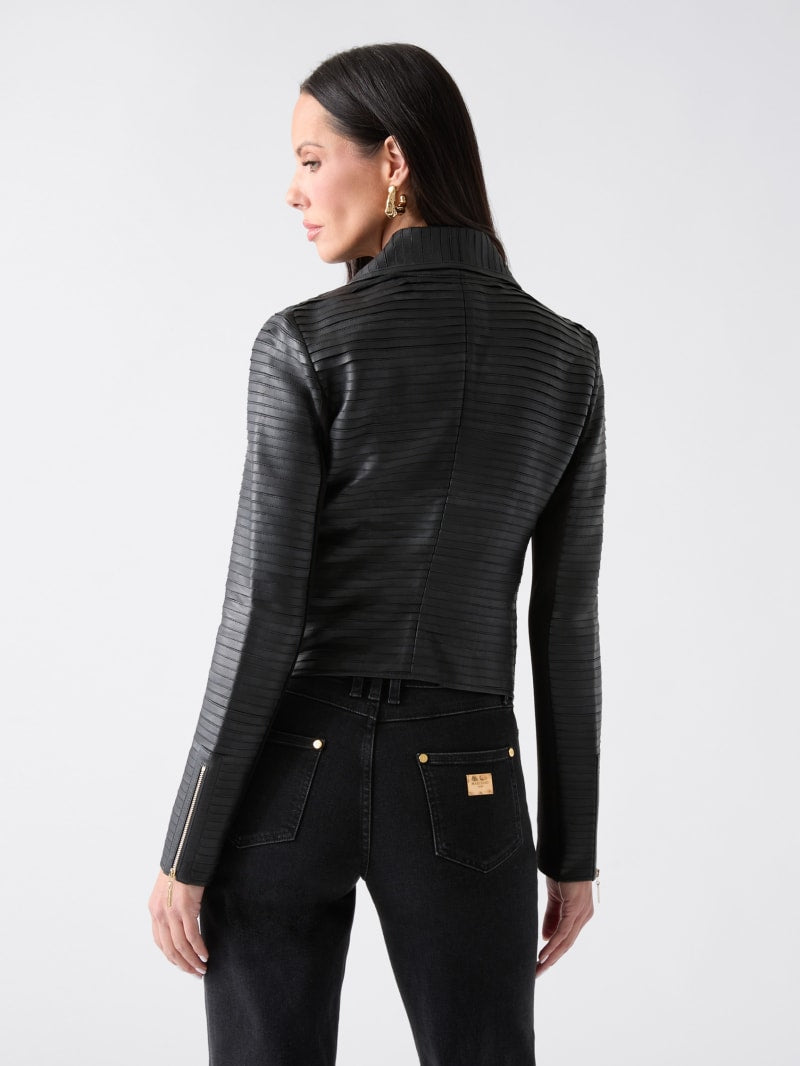 Shayna Drape Leather Jacket