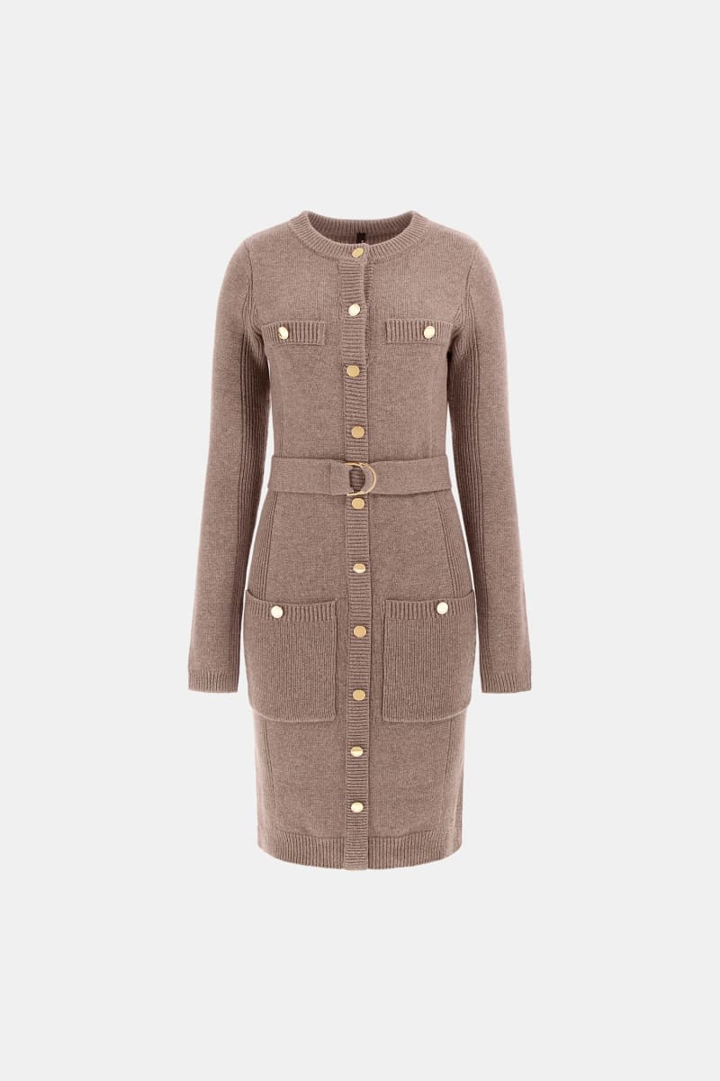 Afrah Pockets Sweater Dress