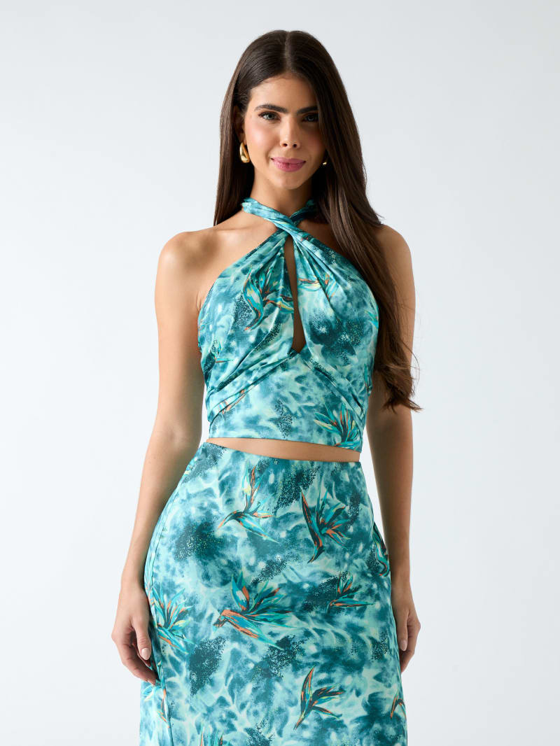 Marciano cropped halter top