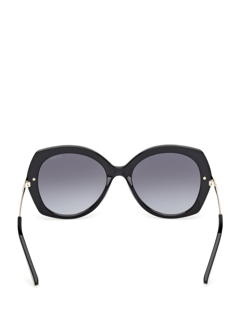 Geometric Transparent Plastic Sunglasses