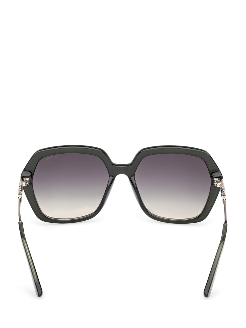 Square-Geometric Plastic Sunglasses