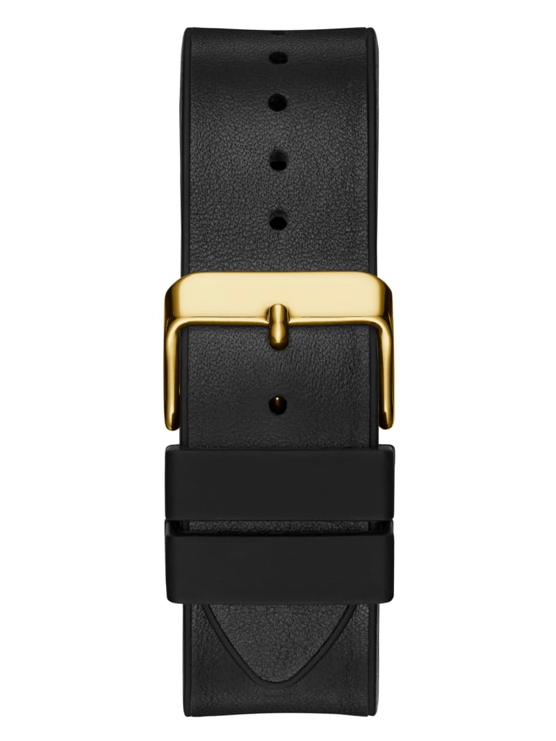 Black And Gold-Tone Square Multifunction Watch