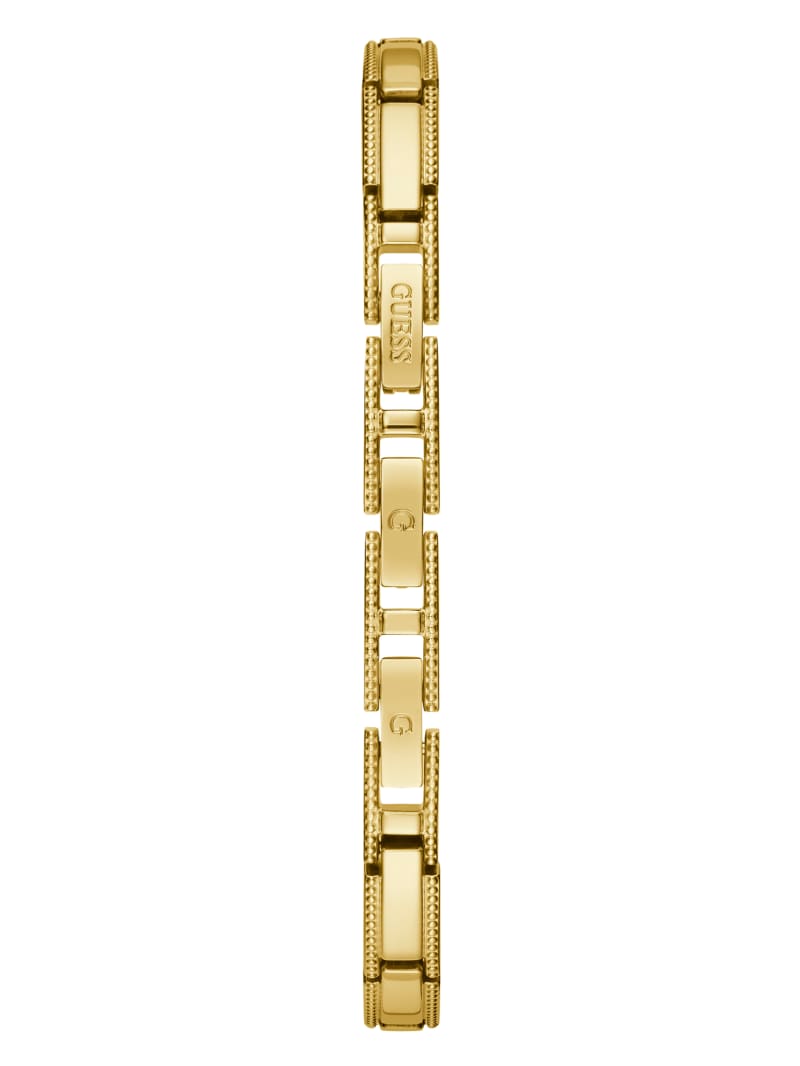 Gold-Tone Rhinestone Analog Watch