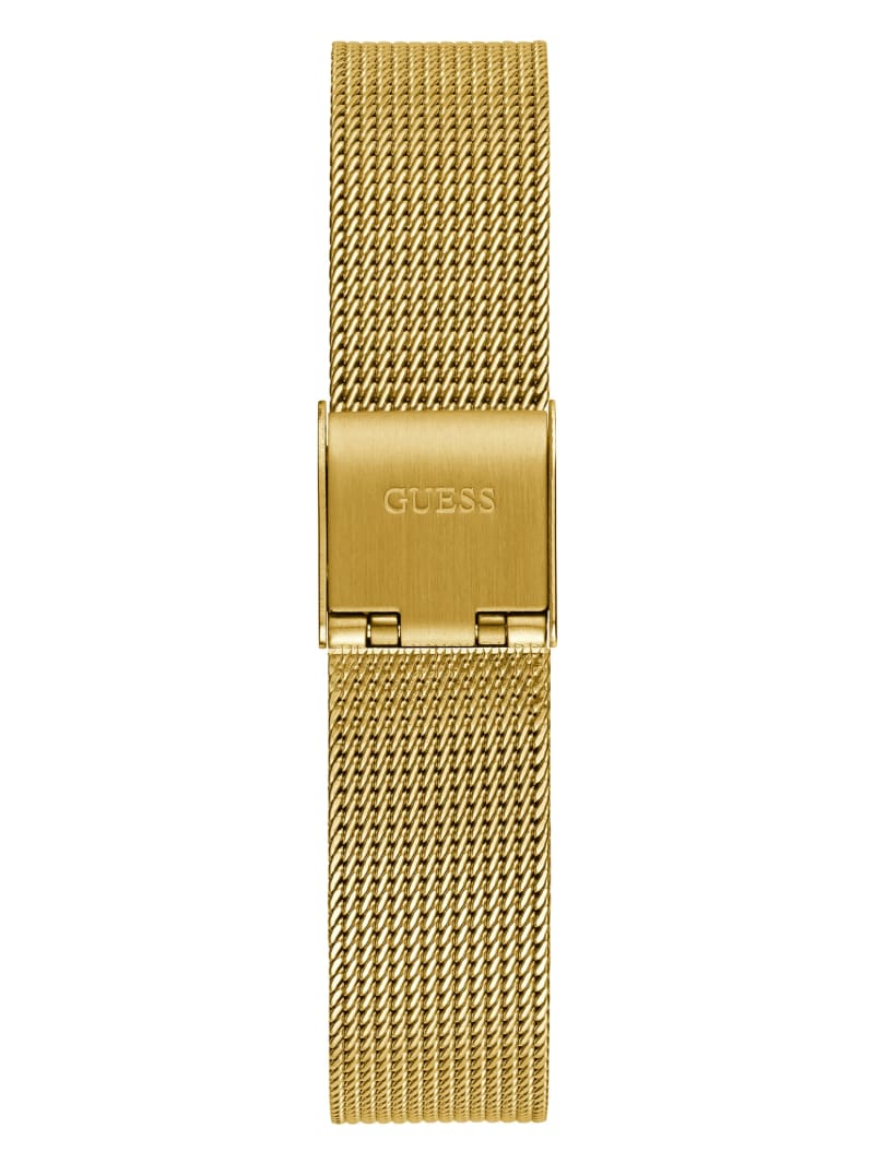 Gold-Tone Mesh Analog Watch