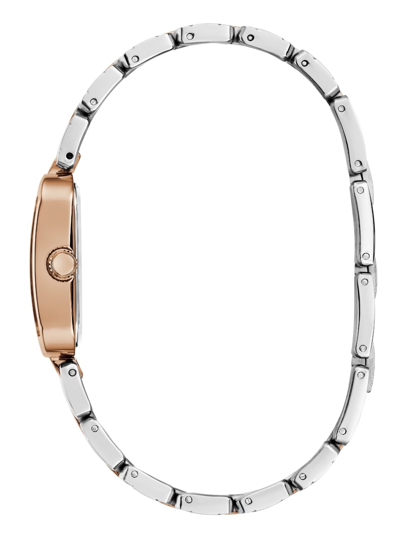 Two-Tone Rectangle Analog Watch