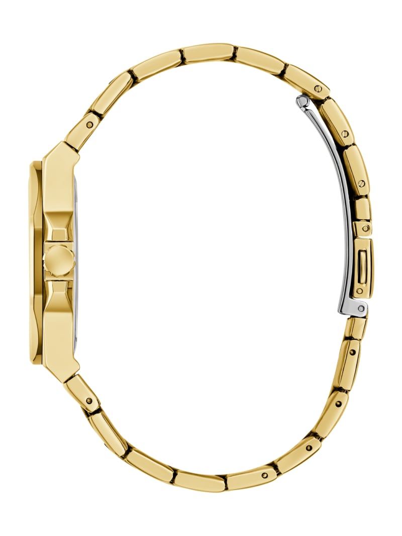 Gold-Tone and Green Analog Watch