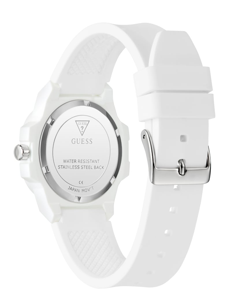 White Analog Silicon Watch