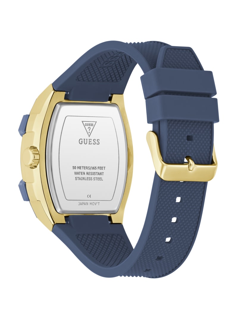 Gold-Tone and Blue Multifunctional Watch