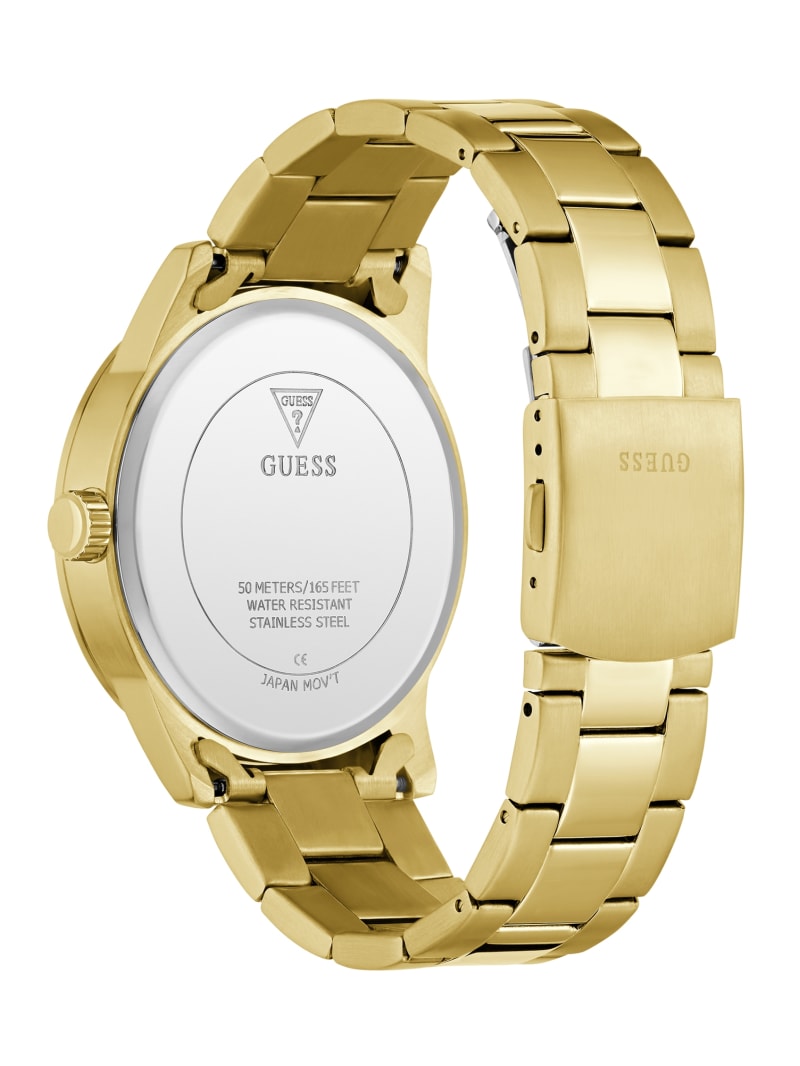 Gold-Tone and Blue Multifunction Watch