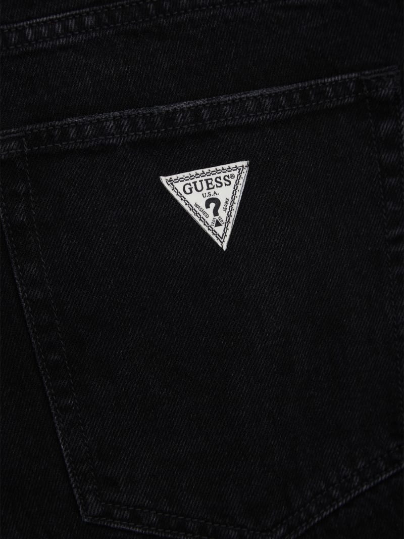 Washed Black Straight Denim Pants