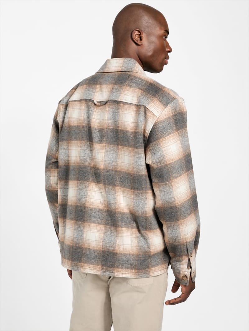 Eco Checkered Wool-Blend Overshirt