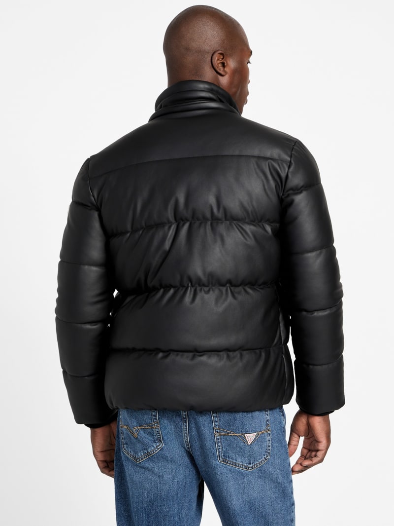 Eco Faux-Leather Puffer Jacket