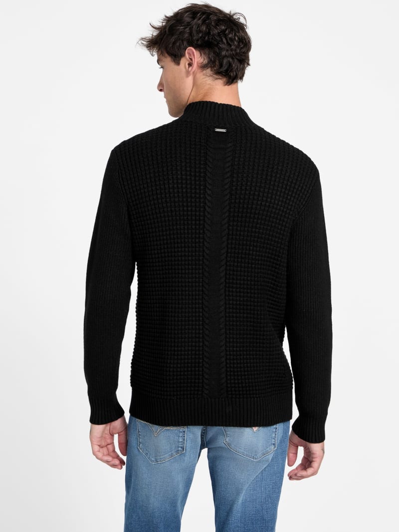 Eco Ryder Waffle-Knit Cardigan