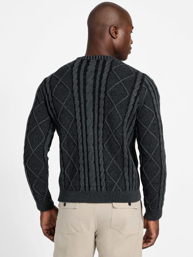 Eco Adrian Crewneck Cable-Knit Sweater