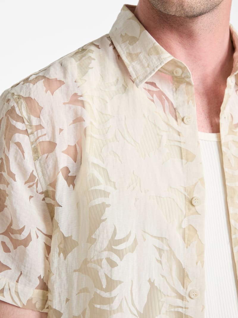 Floral Devore Burnout Shirt