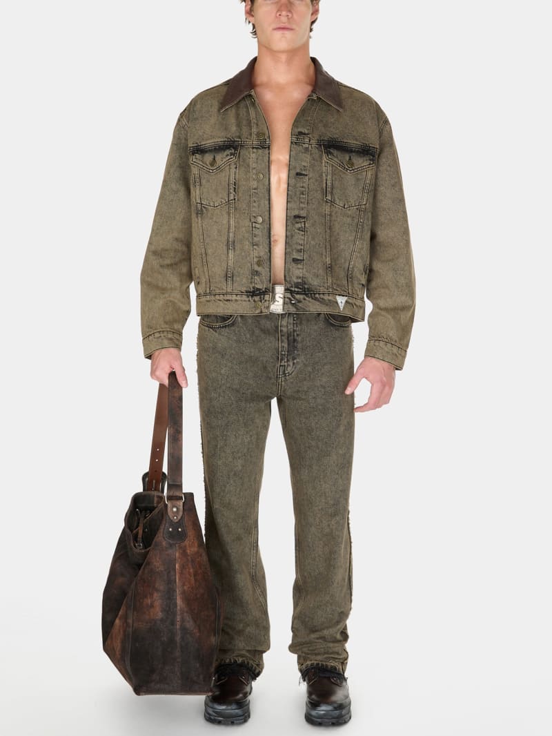 tinted denim trucker jacket