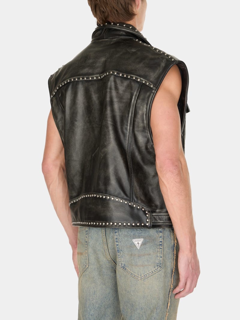 studded leather vest
