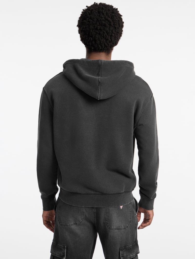Printed Half-Zip Logo Hoodie
