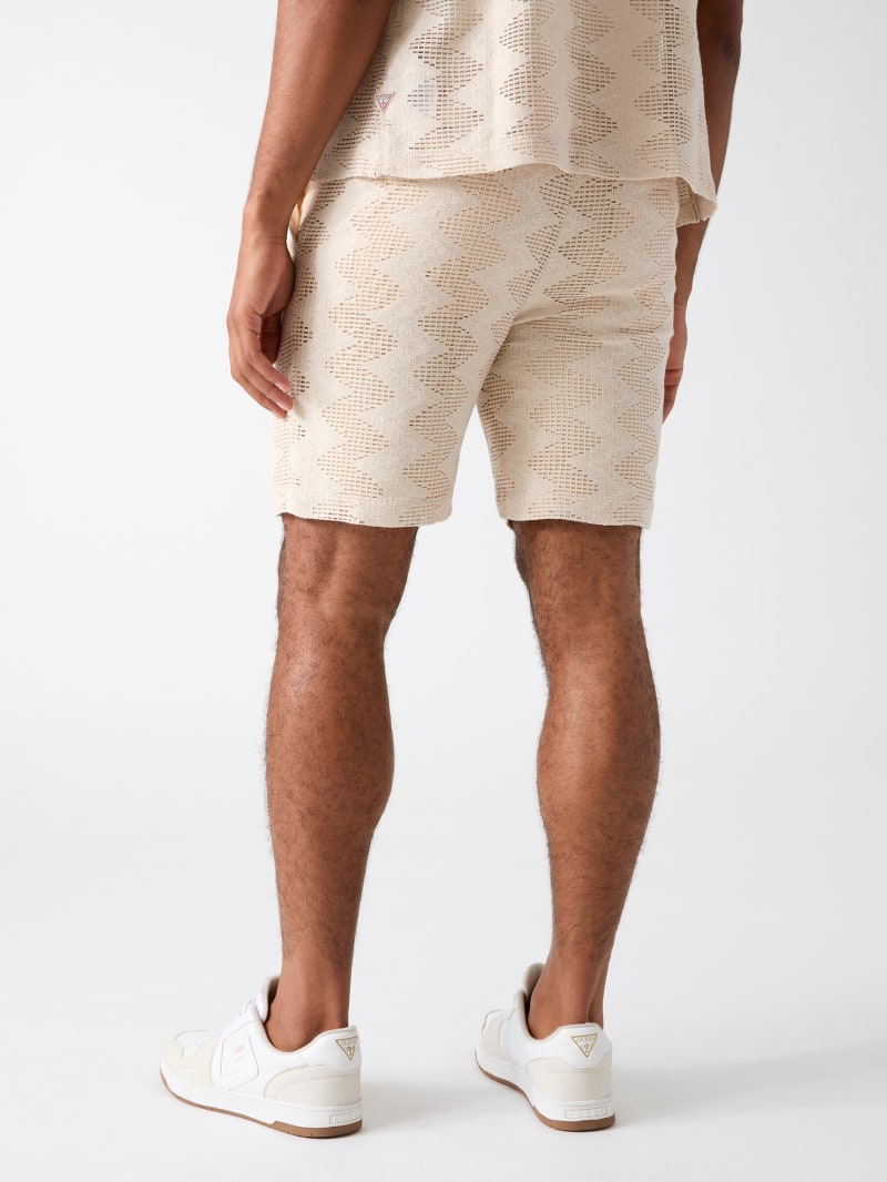 Rib-knit shorts