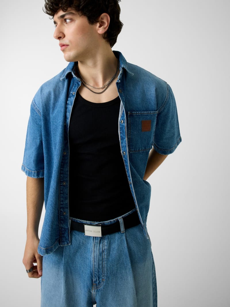 Oversize fit denim shirt