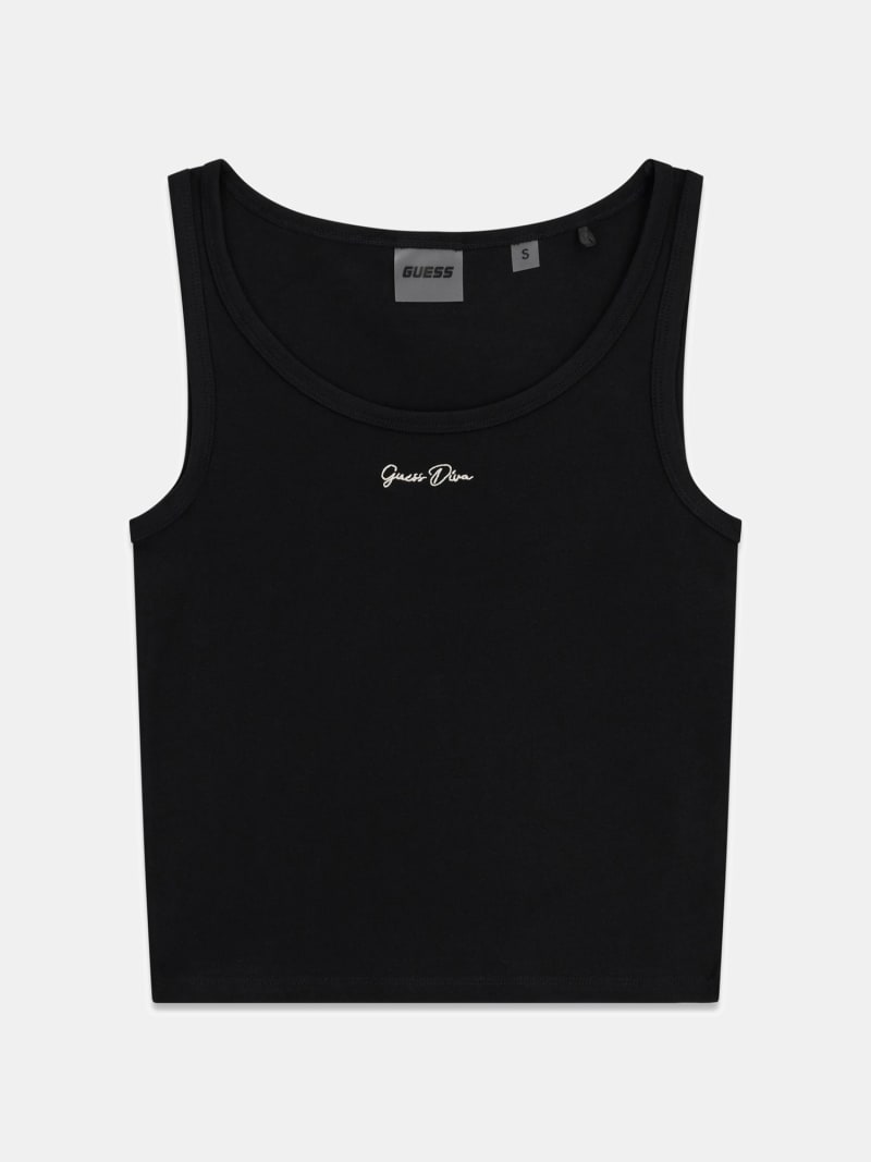 Embroidered logo tank top