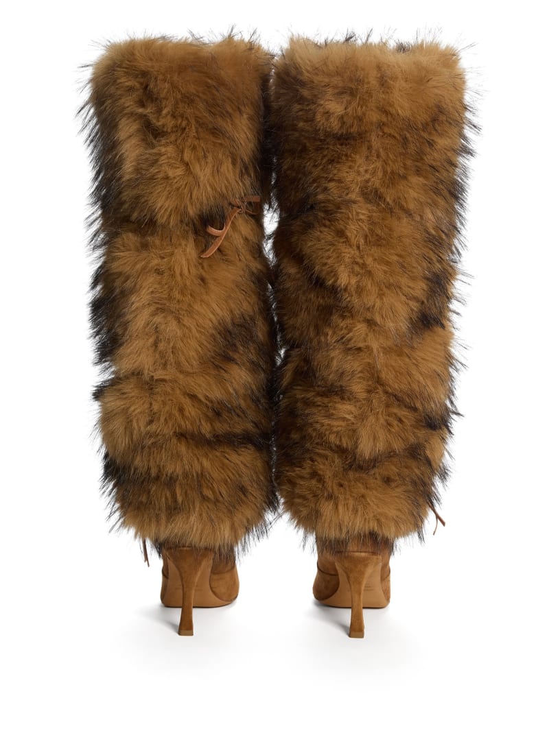 shearling high boots