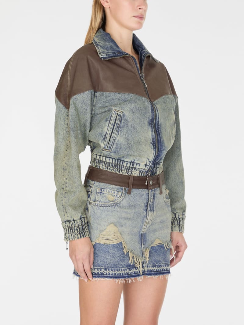 zip denim jacket