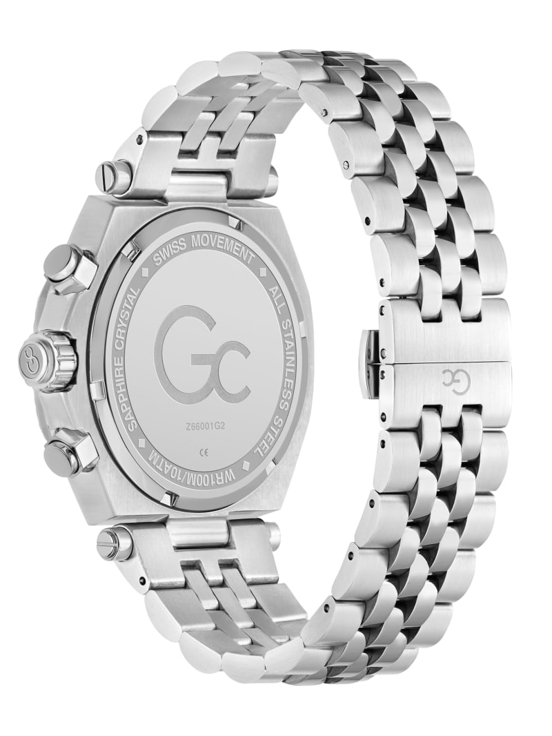 Gc Silver-Tone Chronograph Watch