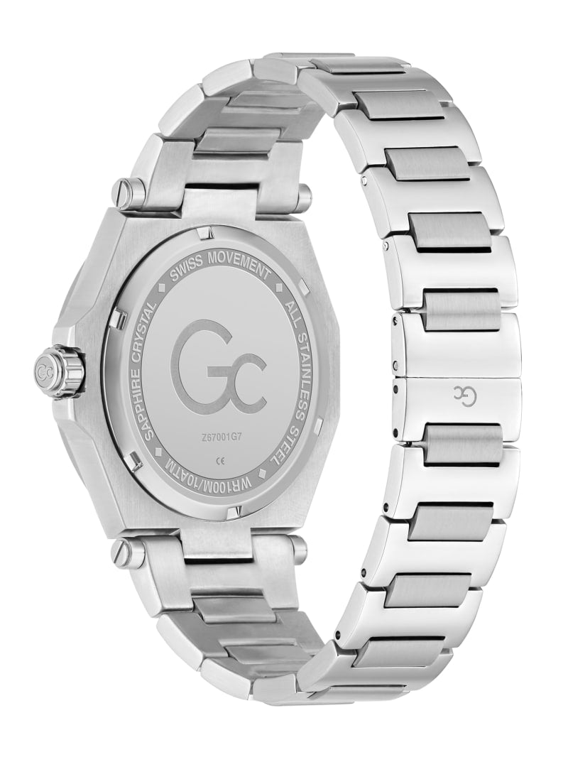 Gc Silver-Tone Multifunctional Watch