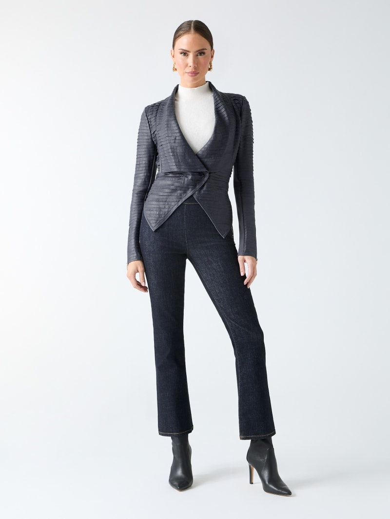 Shayna Drape Leather Jacket