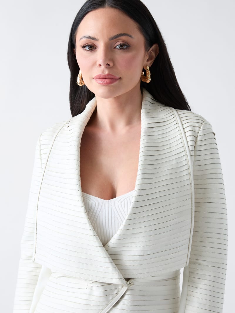 Shayna Drape Leather Jacket