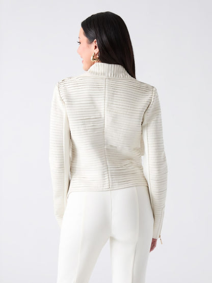 Shayna Drape Leather Jacket