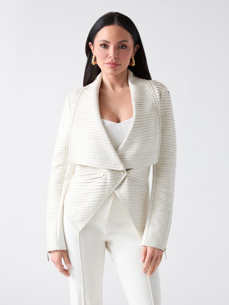 Shayna Drape Leather Jacket