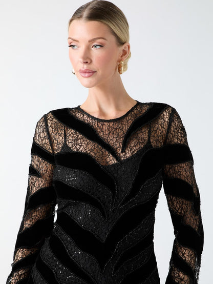 Sonata Sequin Lace Dress