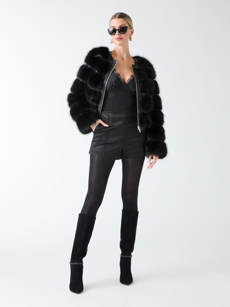 Arielle Cropped Faux-Fur Jacket