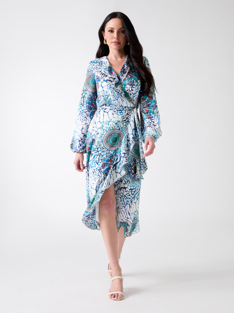 Mina Printed Wrap Dress