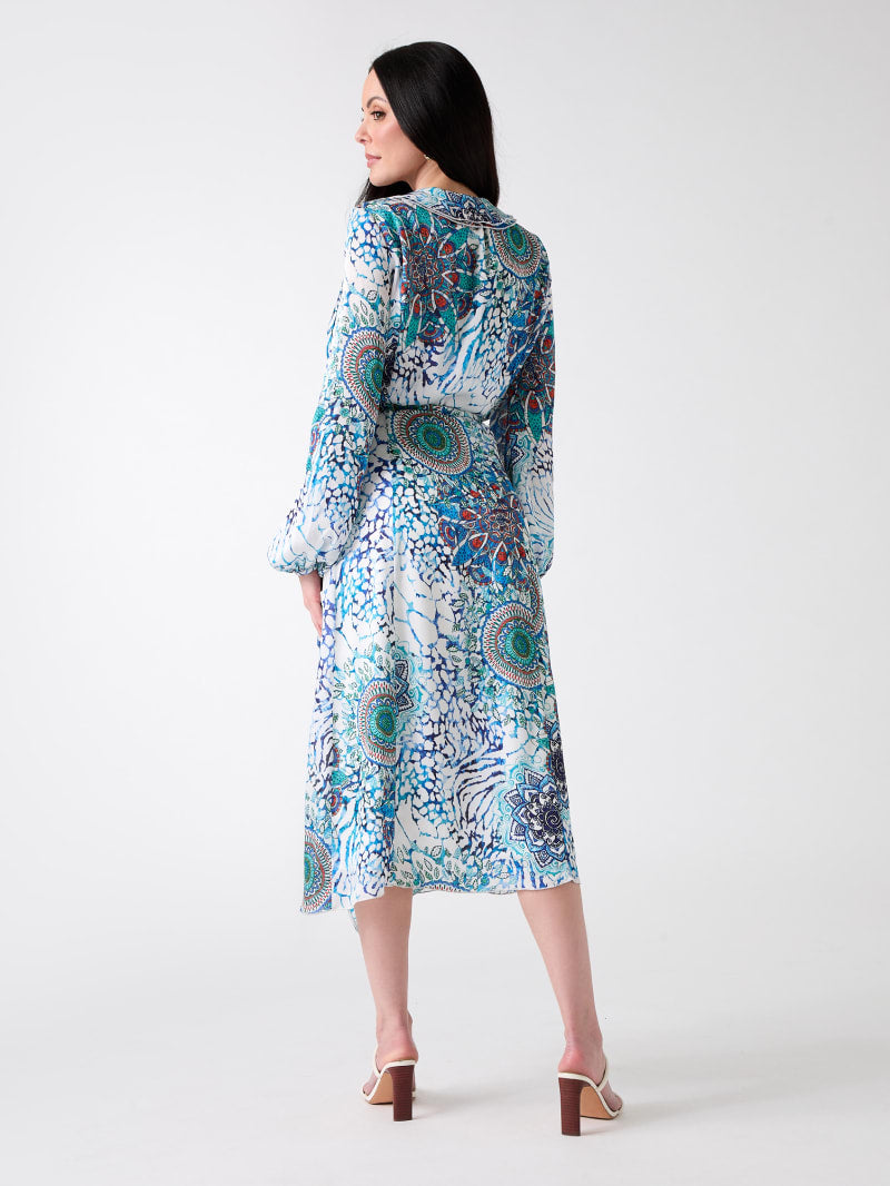 Mina Printed Wrap Dress