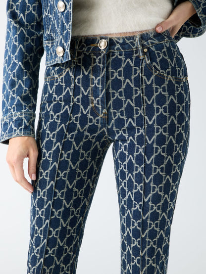 Bea Monogram Denim Pant