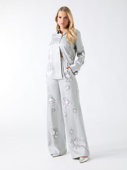 Gwen Embroidered Flower Pant
