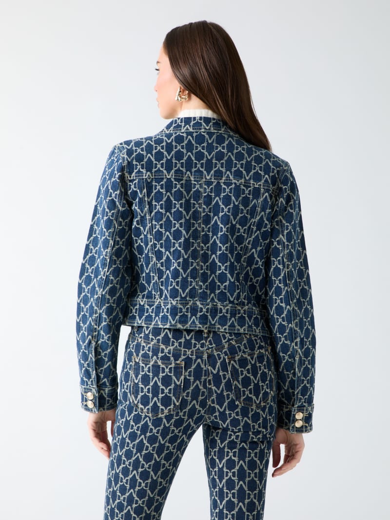 Bea Monogram Denim Trucker Jacket