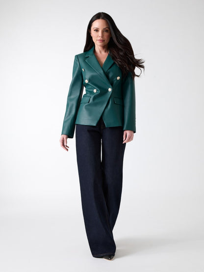 Pamela Faux-Leather Blazer