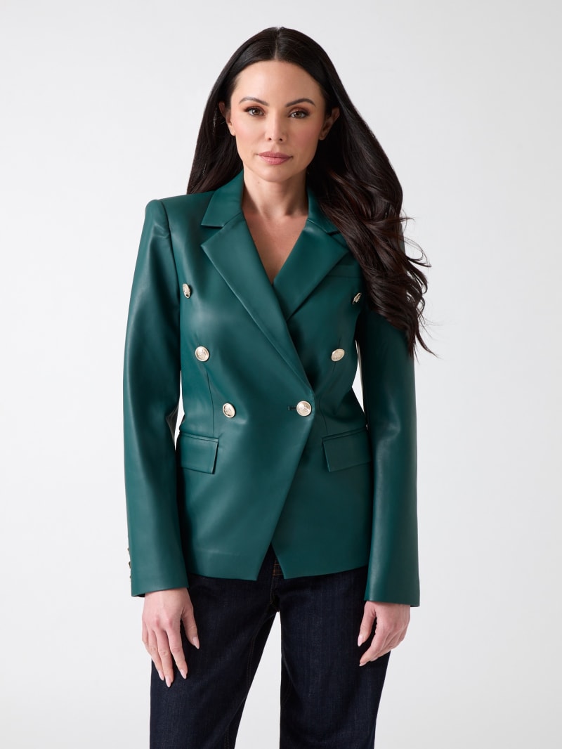 Pamela Faux-Leather Blazer