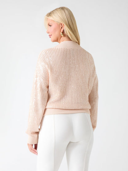 Claudia Sequins Sweater Jacket