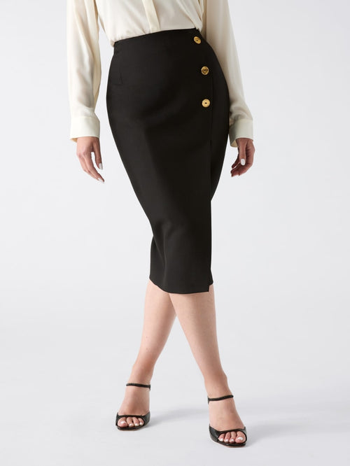 Dalia Buttons Midi Skirt