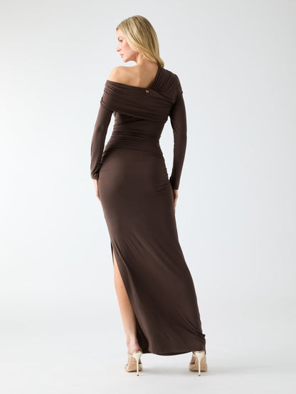 Eco Astrid Off-Shoulder Draped Dress