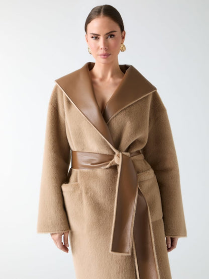 Ines Reversible Faux-Leather Coat