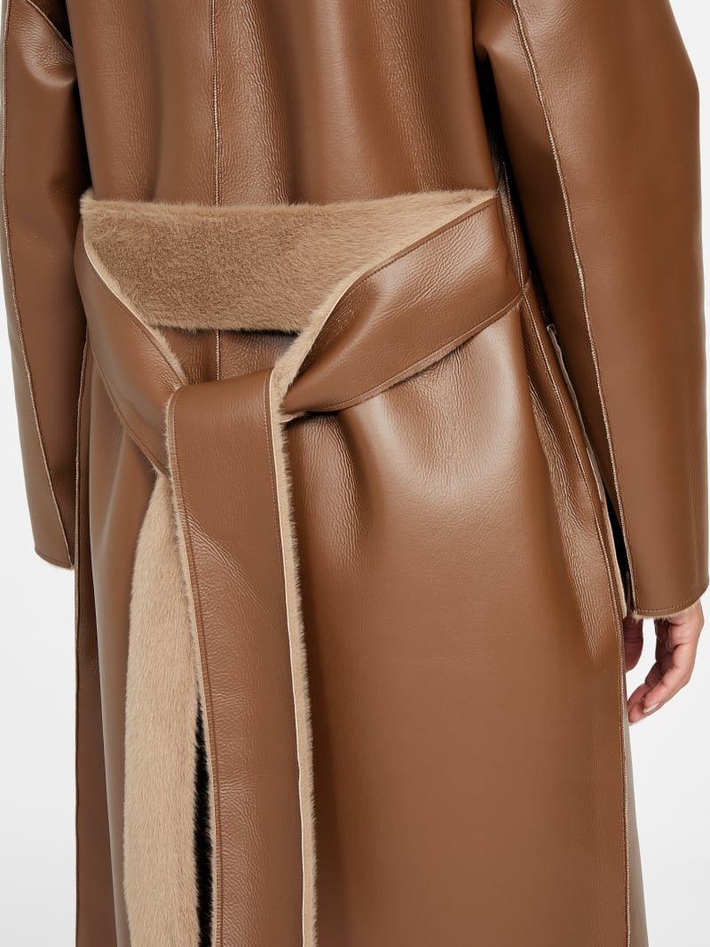 Ines Reversible Faux-Leather Coat