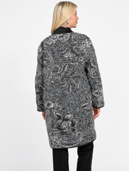 Marciano jacquard wool-blend coat
