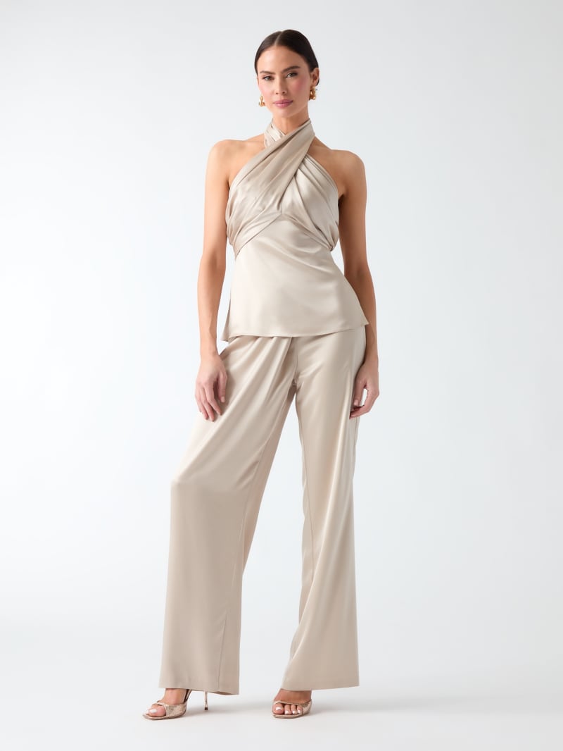 Aretha Satin Crossed Top