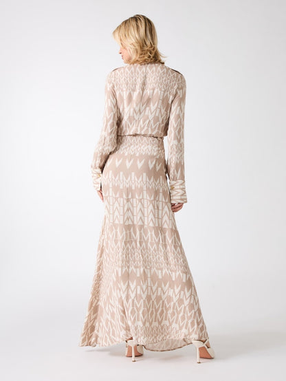 Britney Monogram Maxi Dress